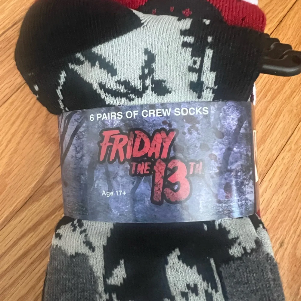 6 pair Friday the 13th Socks